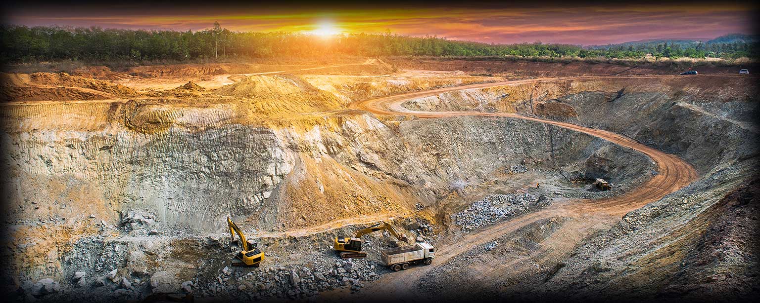 Seamless mining connectivity background showing Wi-Fi, automation and IoT technology integration
