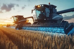 POYNTING agriculture application showing smart farming tractor with wireless connectivity. Images are used for visual representation purposes only. These images may not be downloaded, copied, or used in any form without prior permission.